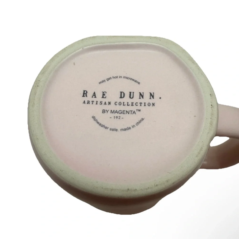 Rae Dunn I Love Mom Mug Pink Ceramic Coffee Cup - Picture 5 of 5